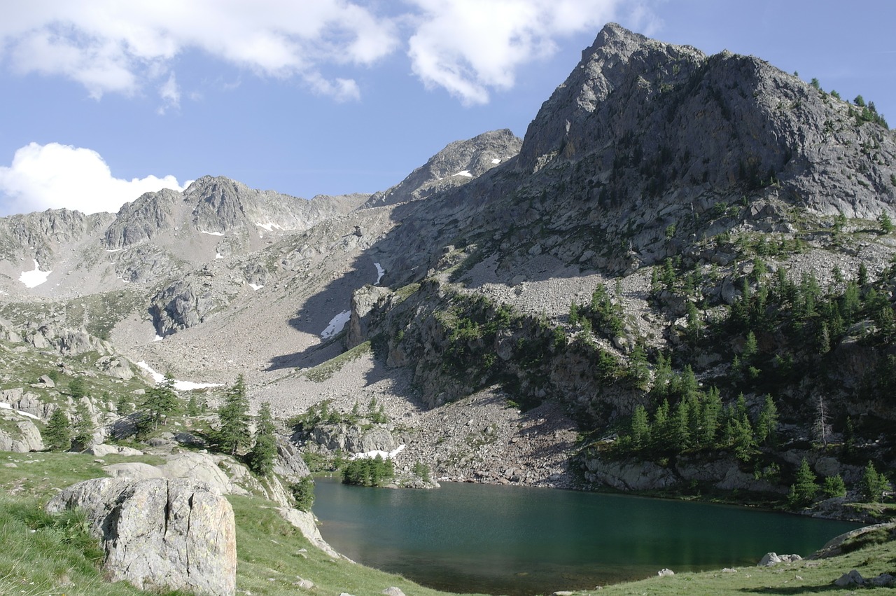 mercantour lake detrecolpas mountain free photo