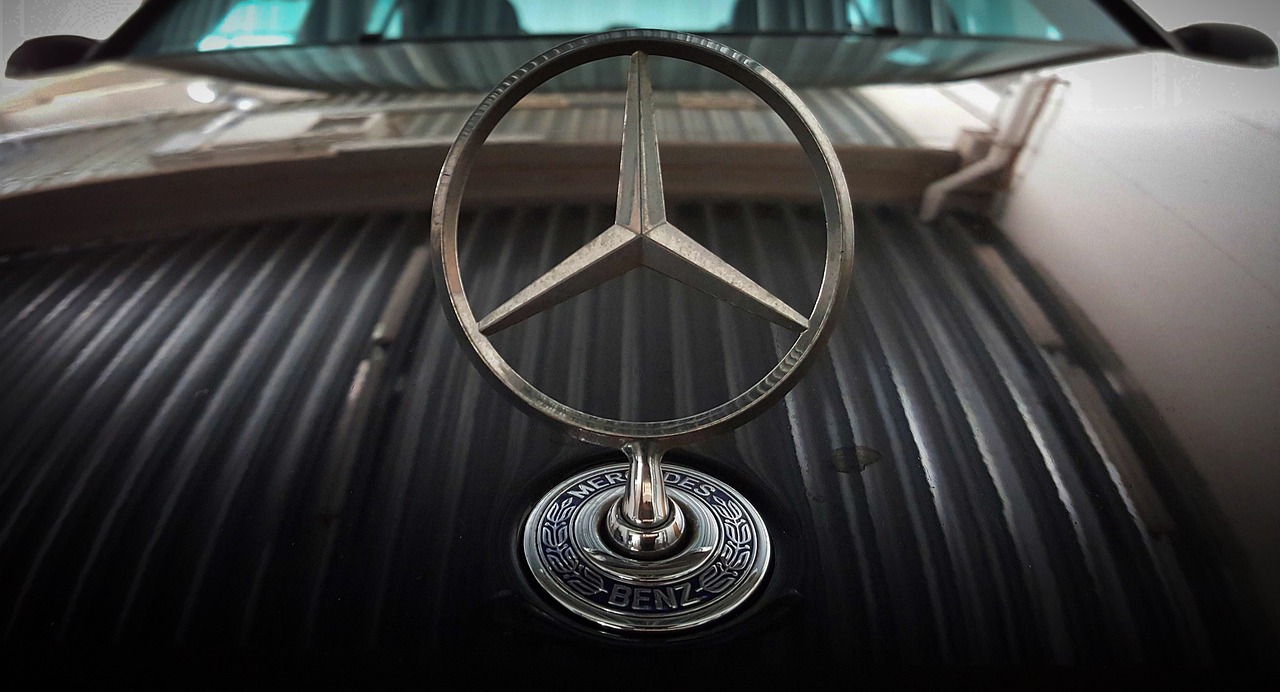 mercedes logo branding free photo