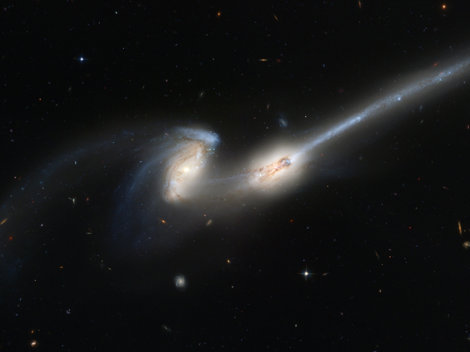 spiral galaxies mice galaxies ngc 4676 free photo