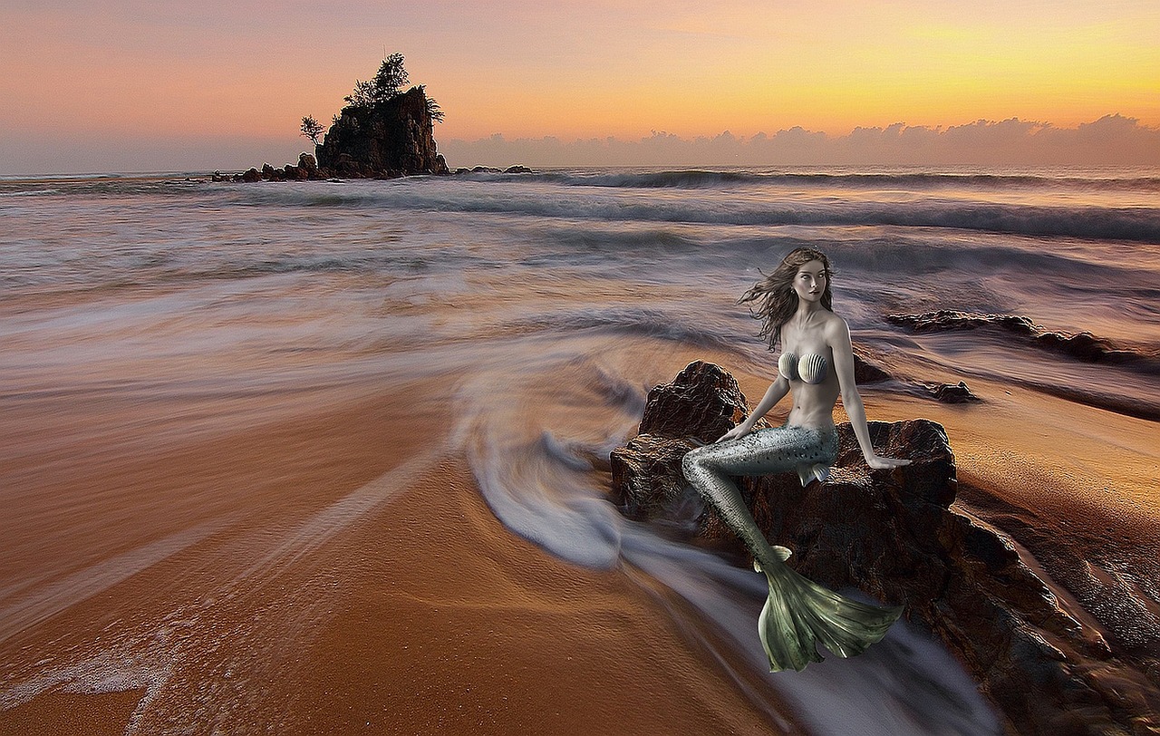 mermaid siren sea fantasy free photo