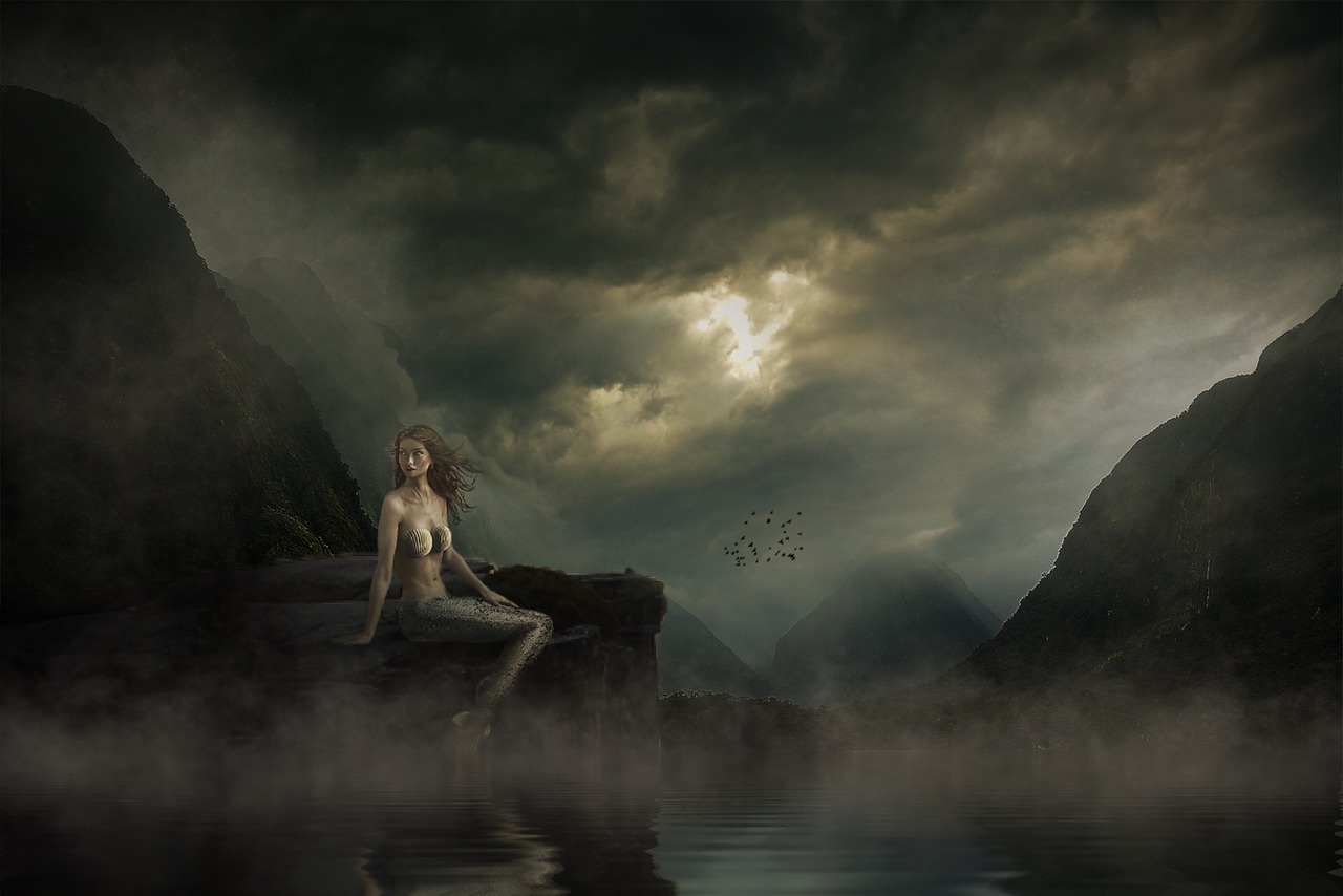 mermaid landscape mood free photo