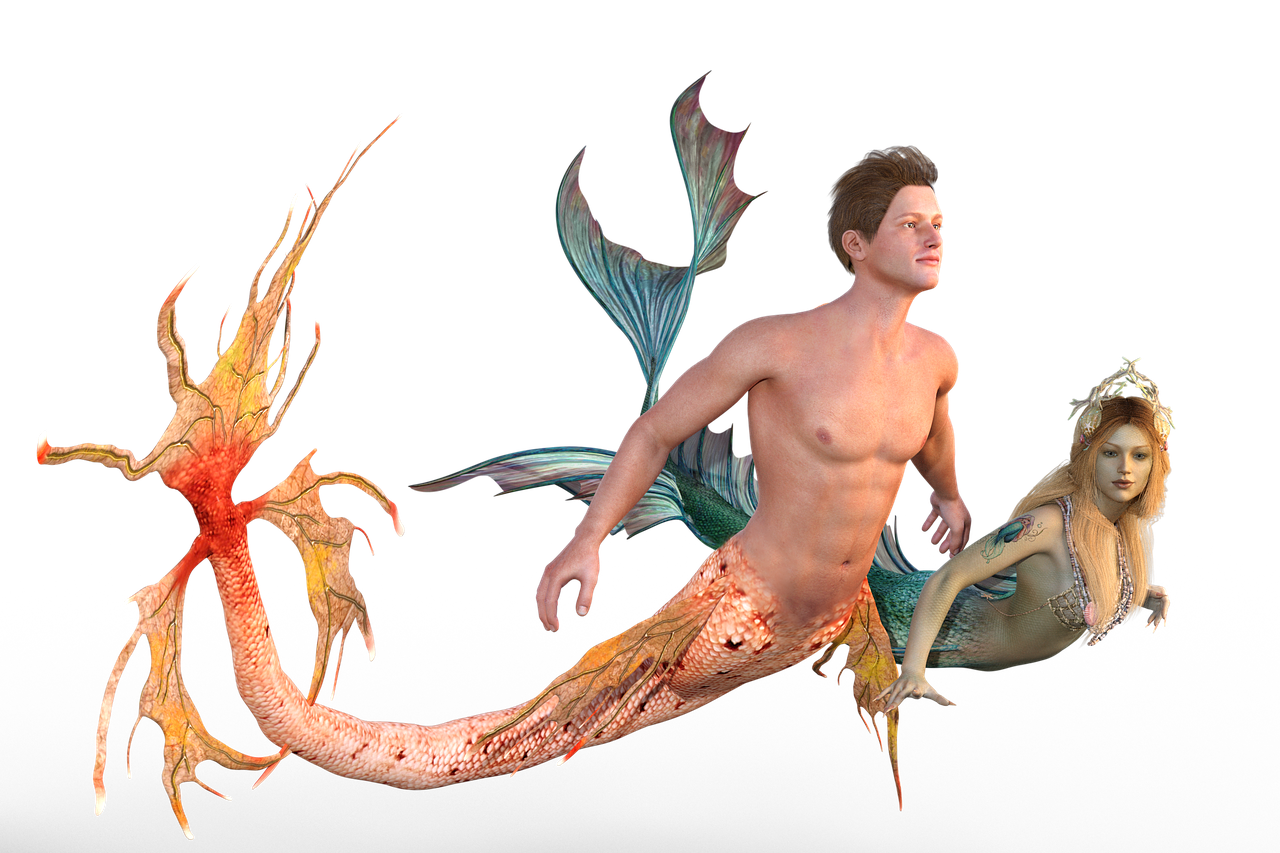 mermaid sea man meeresbewohner free photo