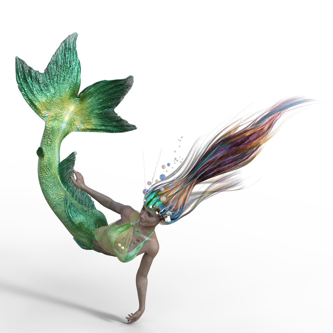 mermaid  fantasy  green free photo