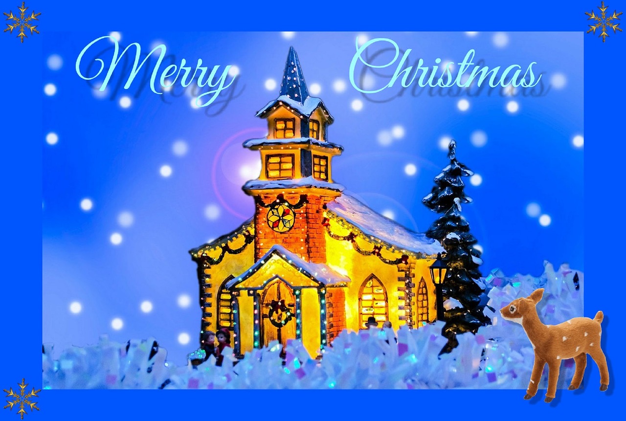 merry christmas christmas card greeting card free photo