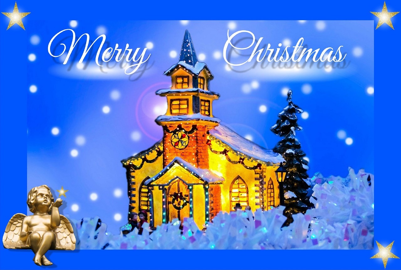 merry christmas christmas card greeting card free photo