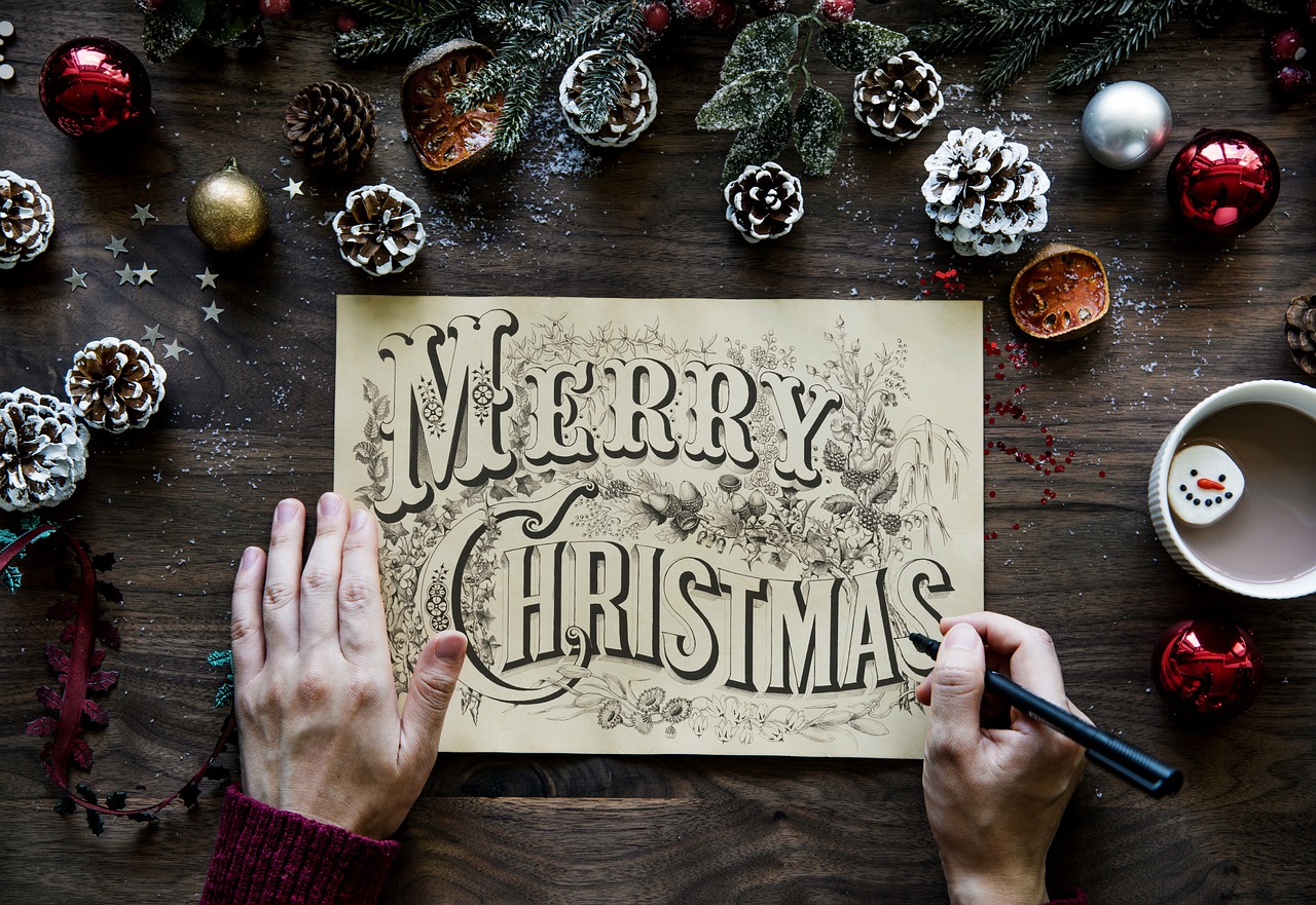 merry christmas background card free photo