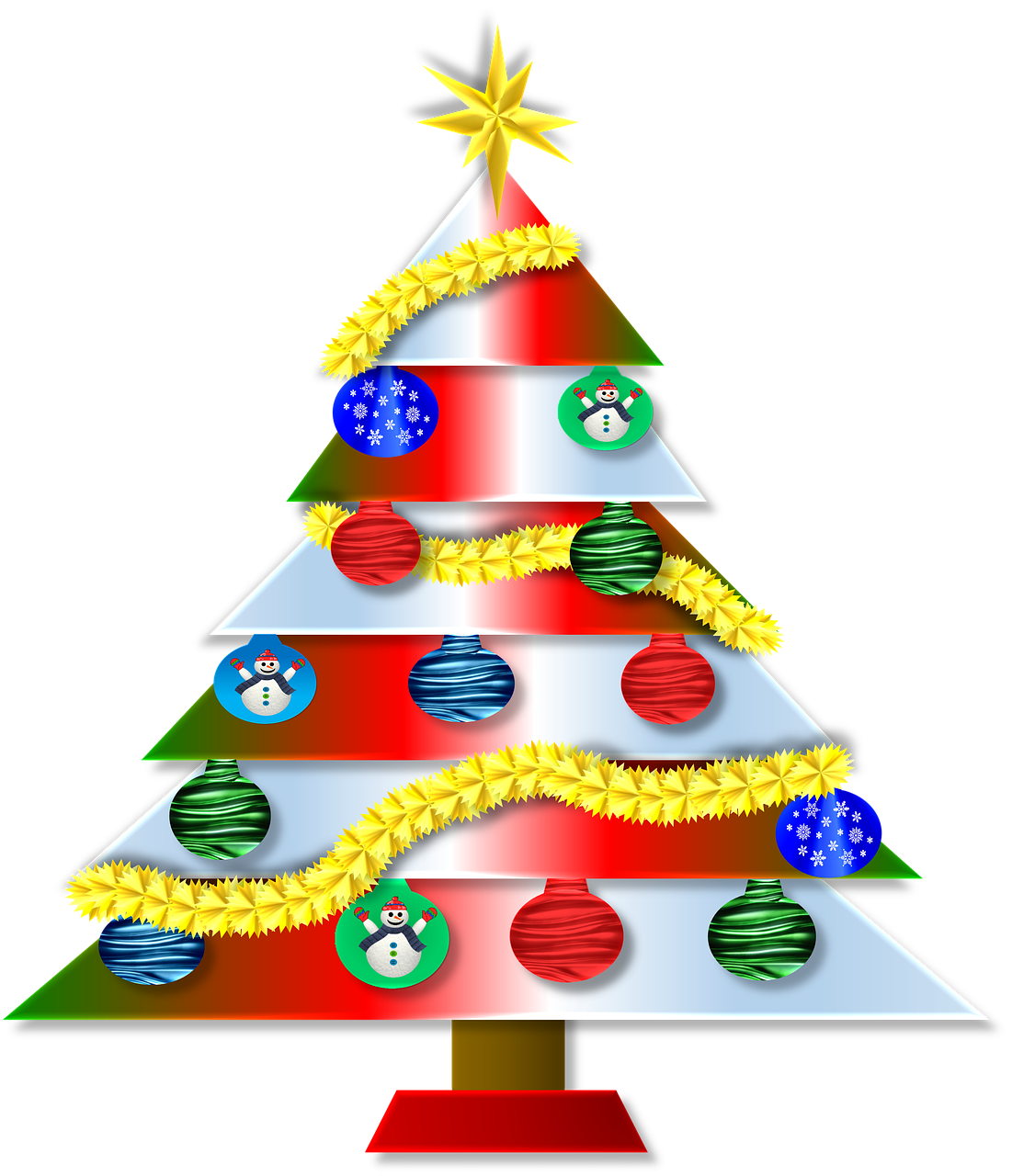 merry christmas tree decorations free photo