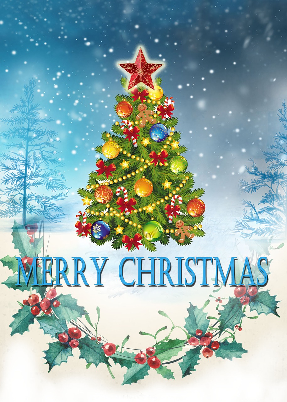 merry christmas card happy holidays merry christmas and happy new year free photo