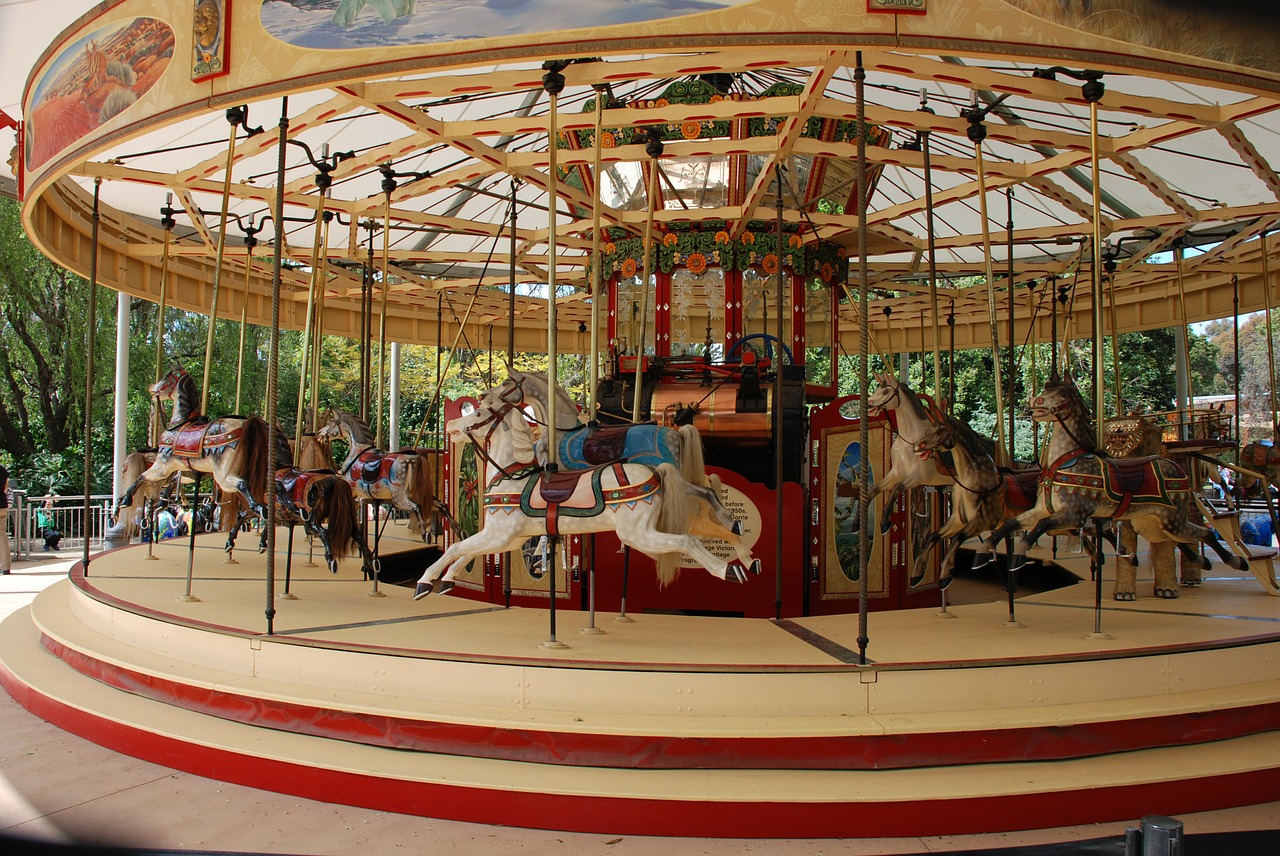 merry-go-round carousel ride free photo