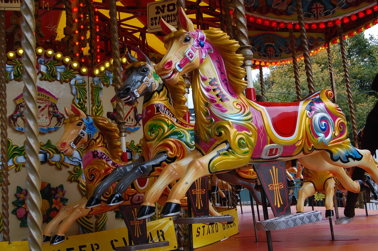 merry go round fair carousel free photo