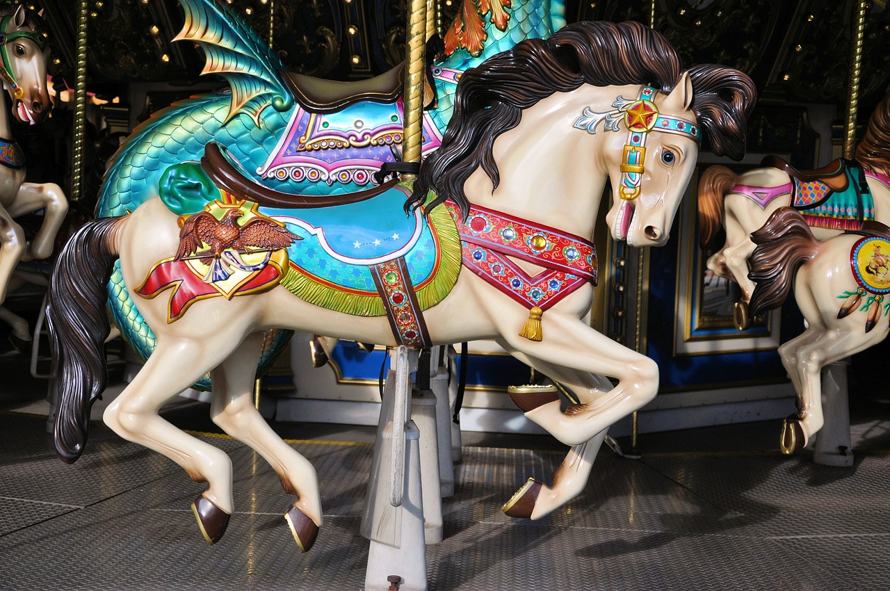 merry-go-round fairs horse free photo
