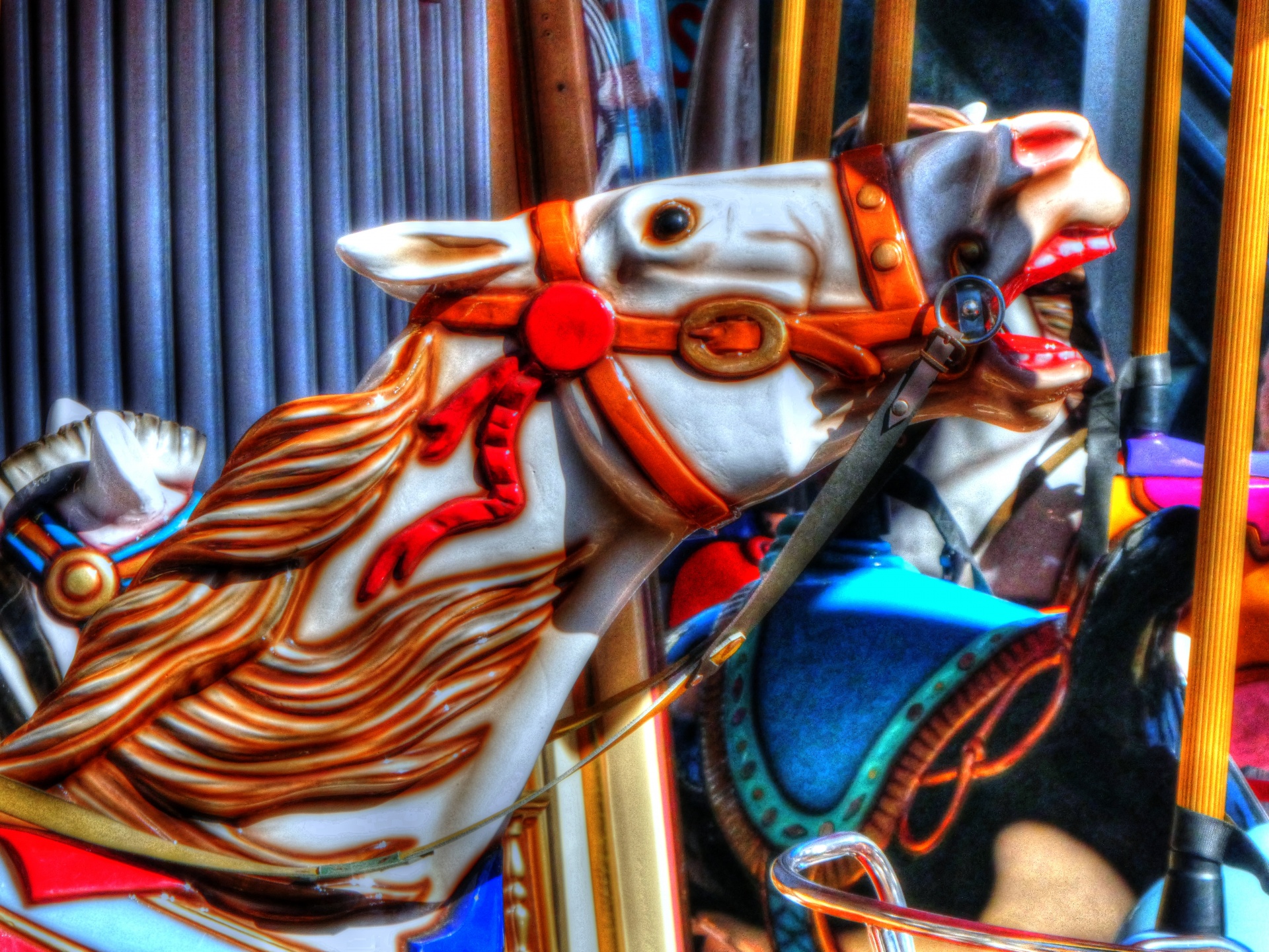 Edit free photo of Merry-go-round,horse,carnival,amusement park,ride ...