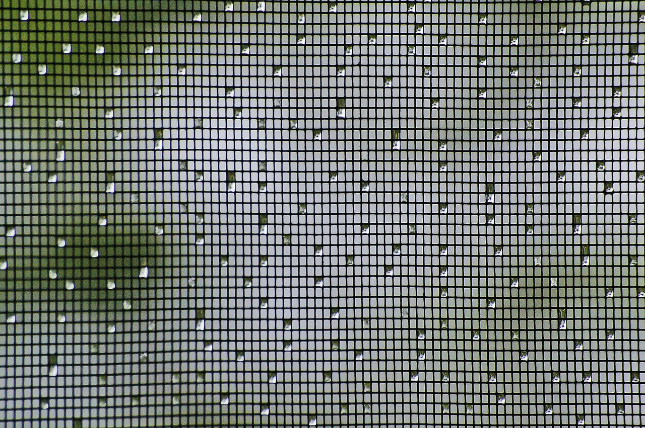 mesh fly screen rain free photo