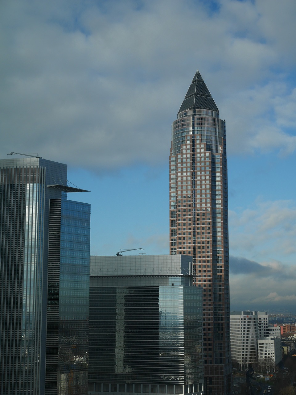 messeturm frankfurt architecture free photo