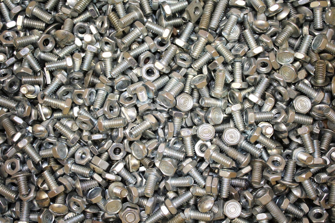 metal bolts and nuts mathematical logic free photo