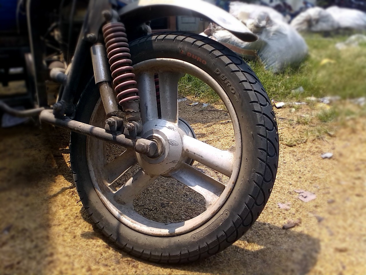 metal motorcycle wheel free photo