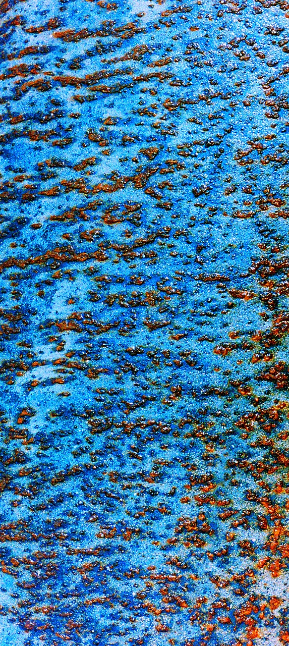 metal blue weathered free photo