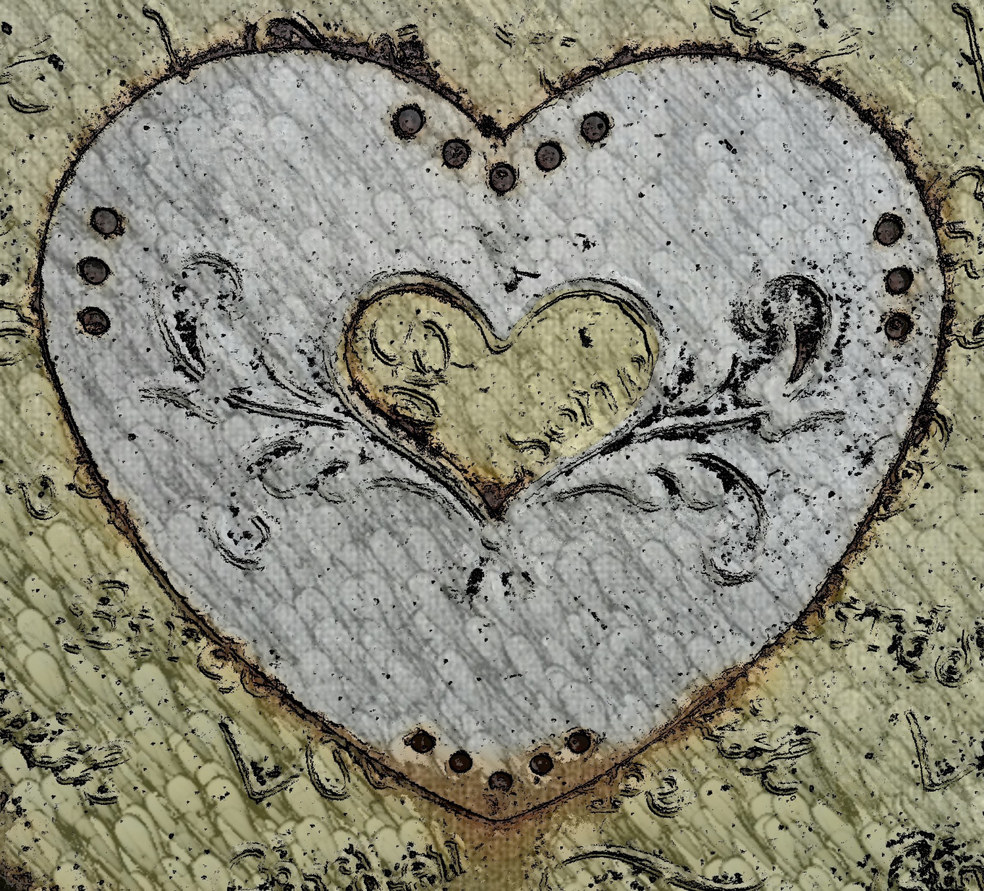 heart metal decor free photo