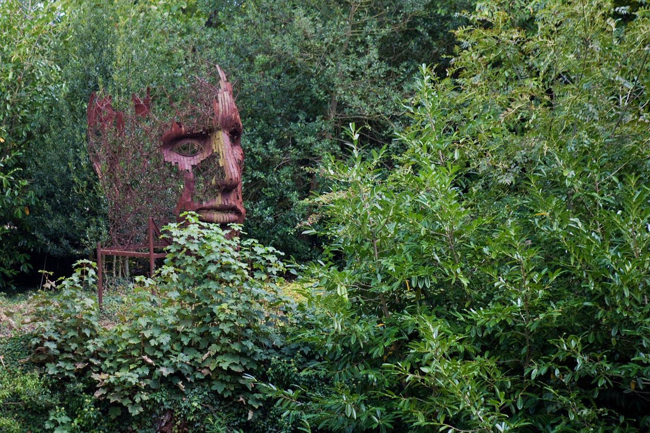 metal sculpture woodland outdoors free photo