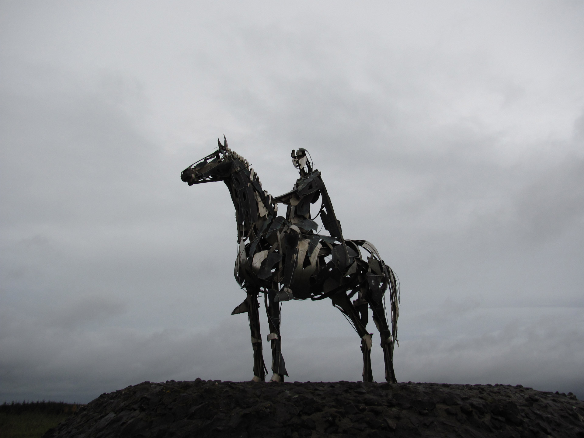 metal sculpture horse free photo