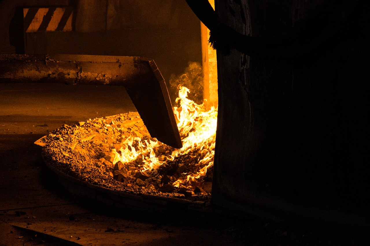 metallurgy a ferro-alloy the electric arched furnace free photo