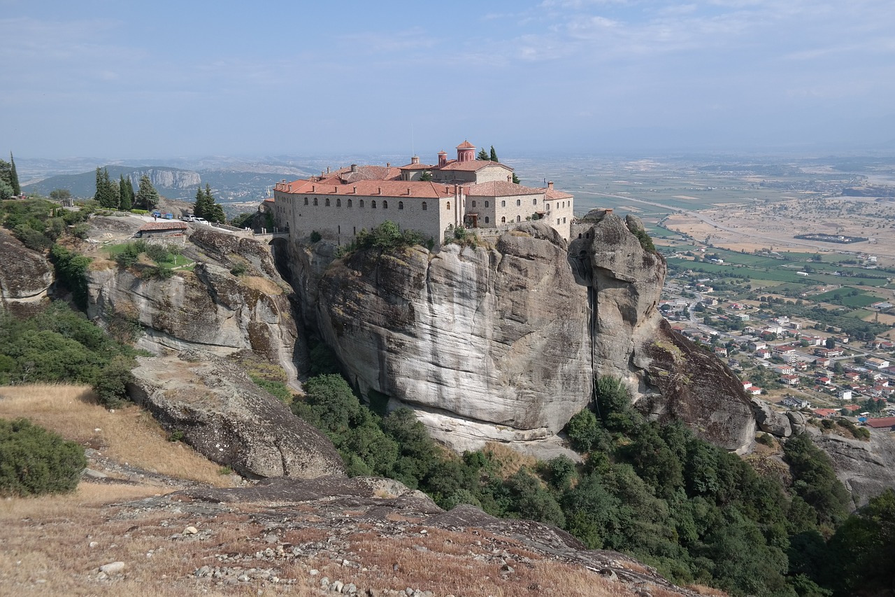 meteora greece travel free photo