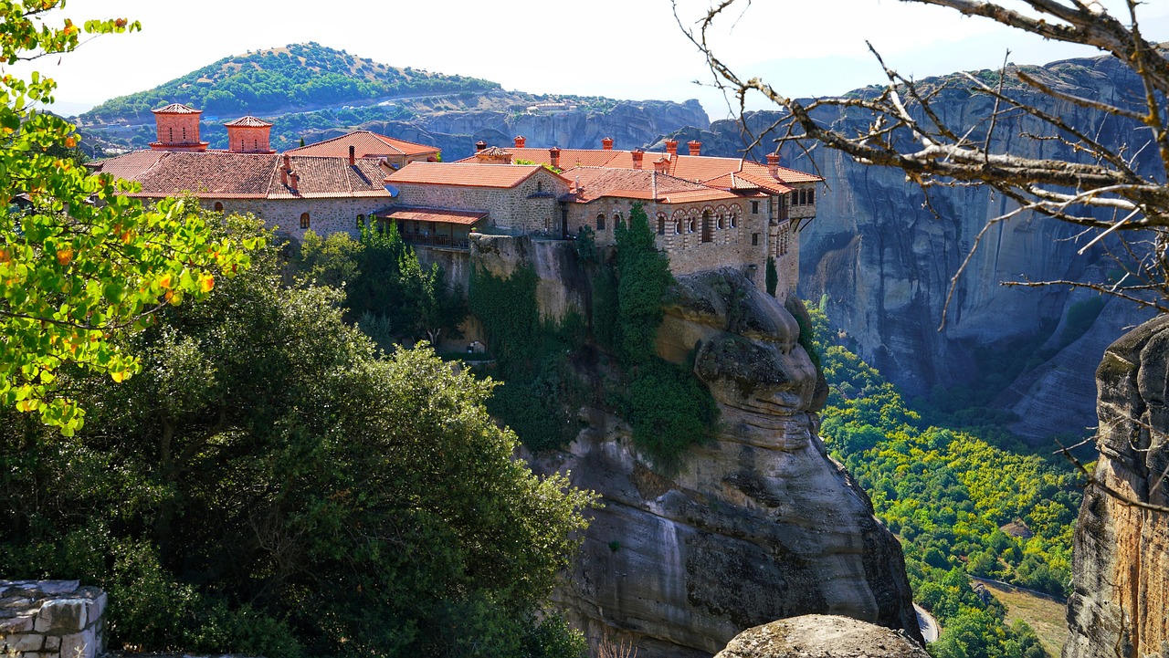 meteora greece monastery free photo