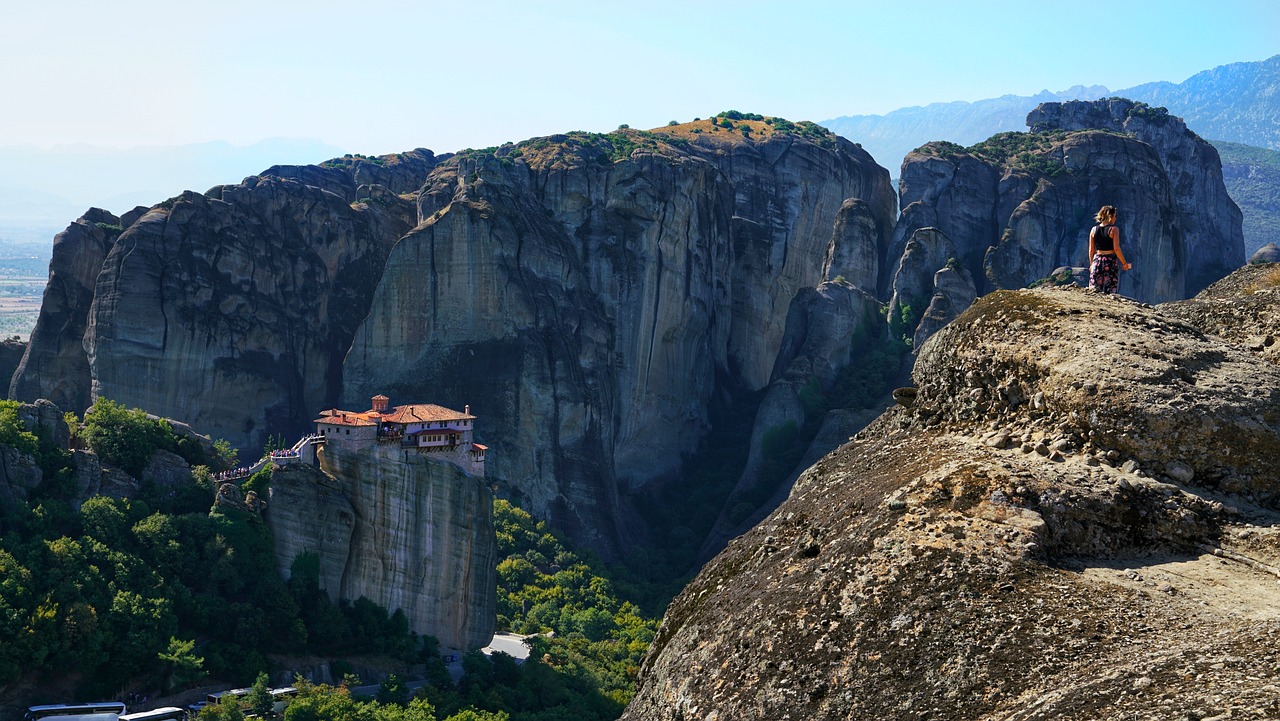 meteora greece monastery free photo