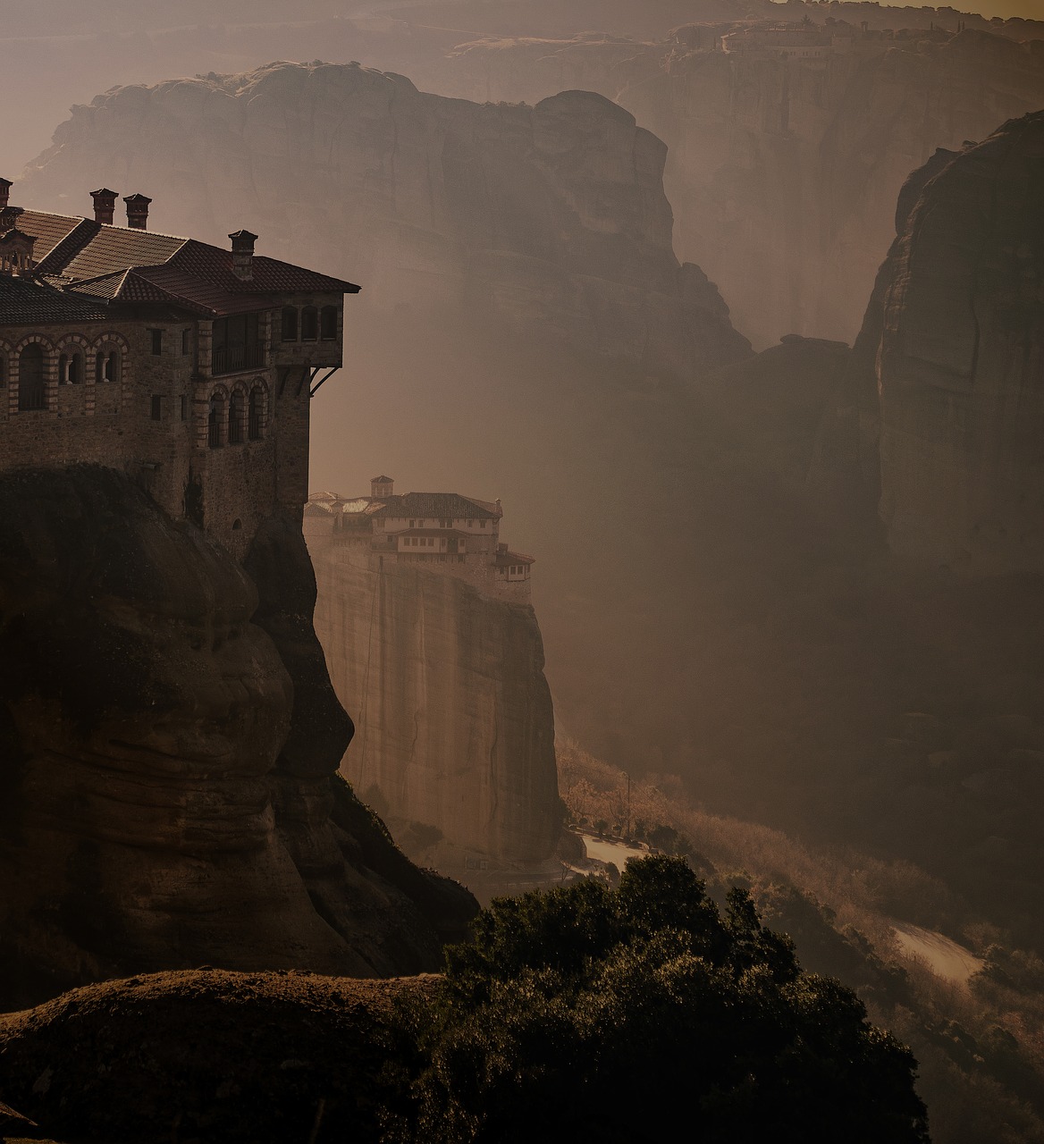 meteora  greece  monastery free photo