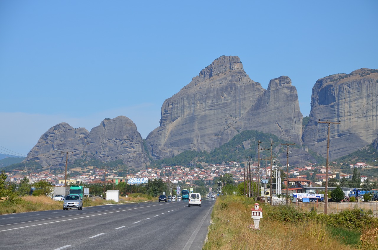 meteora greece cliff free photo