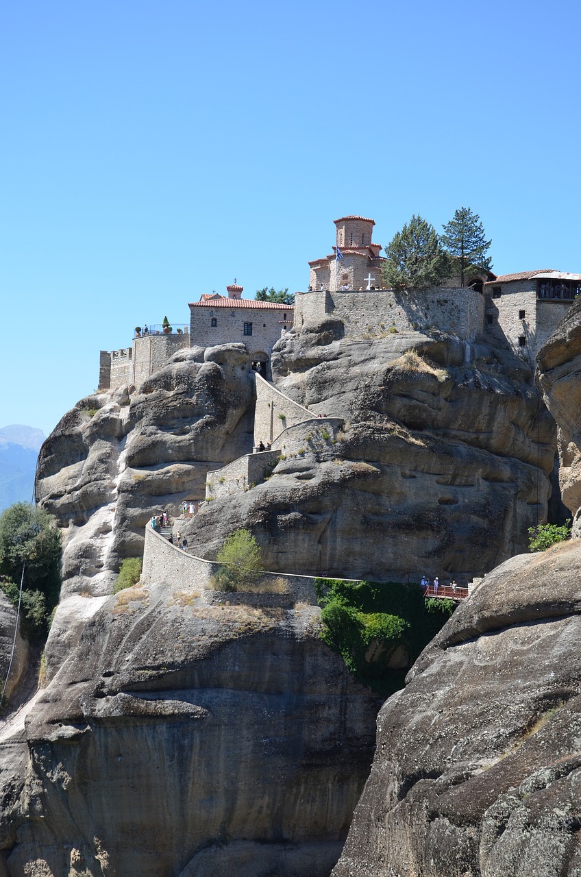 meteora greece cliff free photo