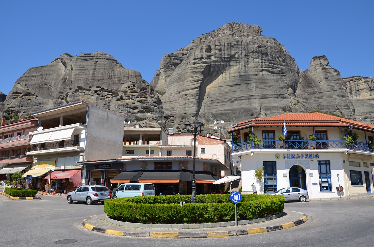 meteora greece cliff free photo