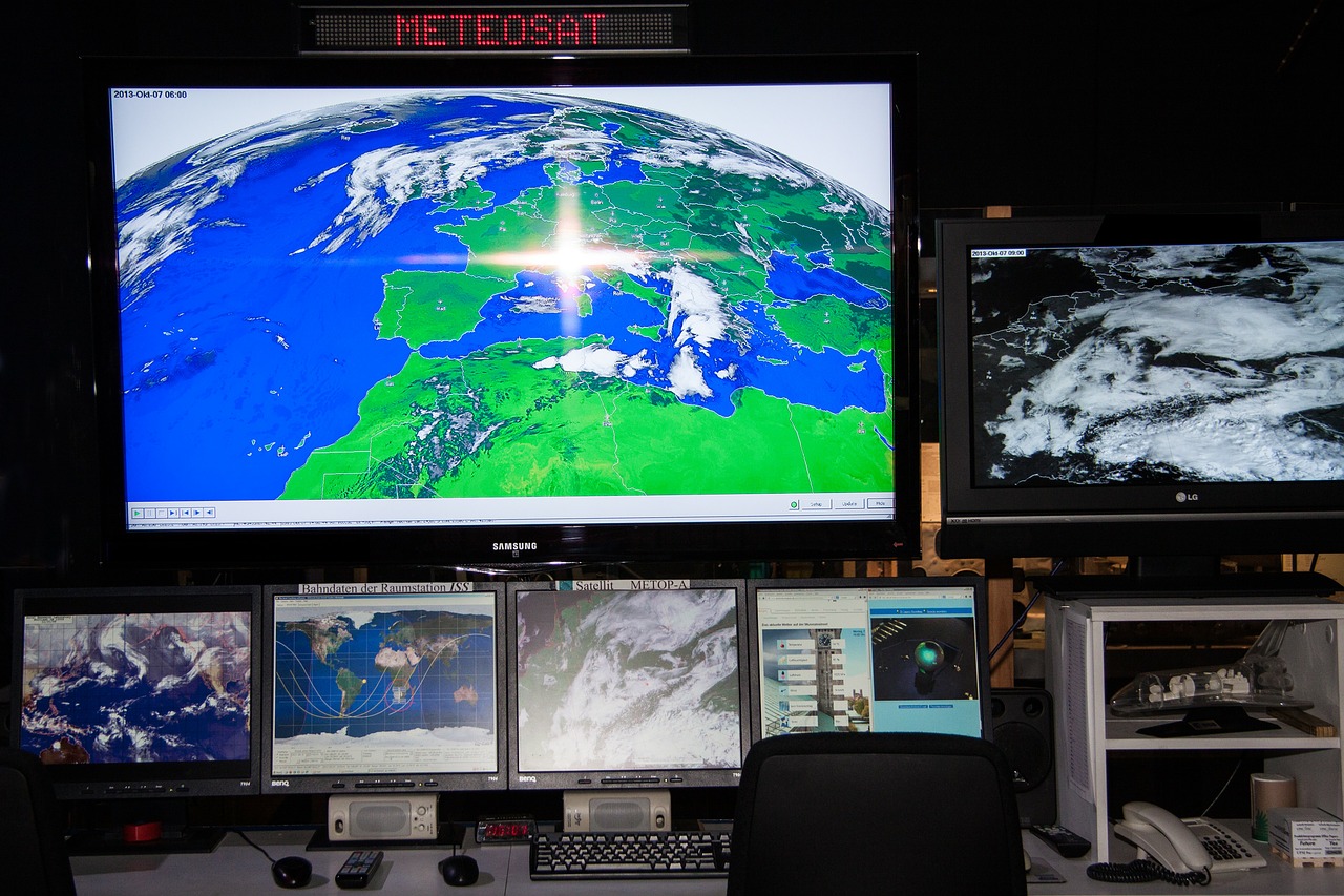 meteosat weather satellite workplace free photo