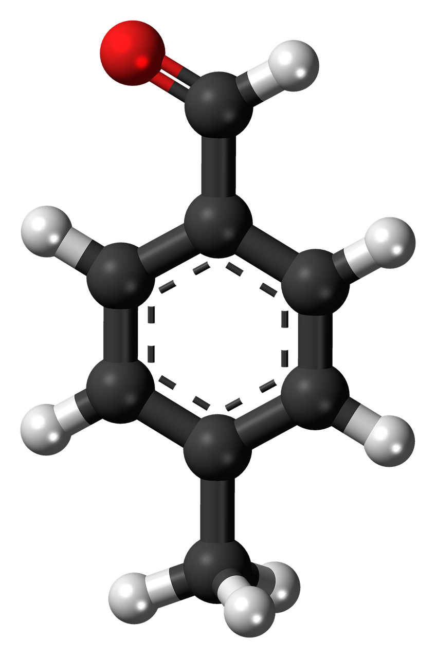 methylbenzaldehyde molecule chemistry free photo