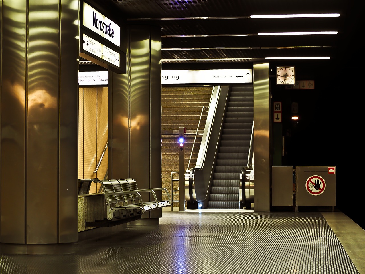 metro railway station platform free photo