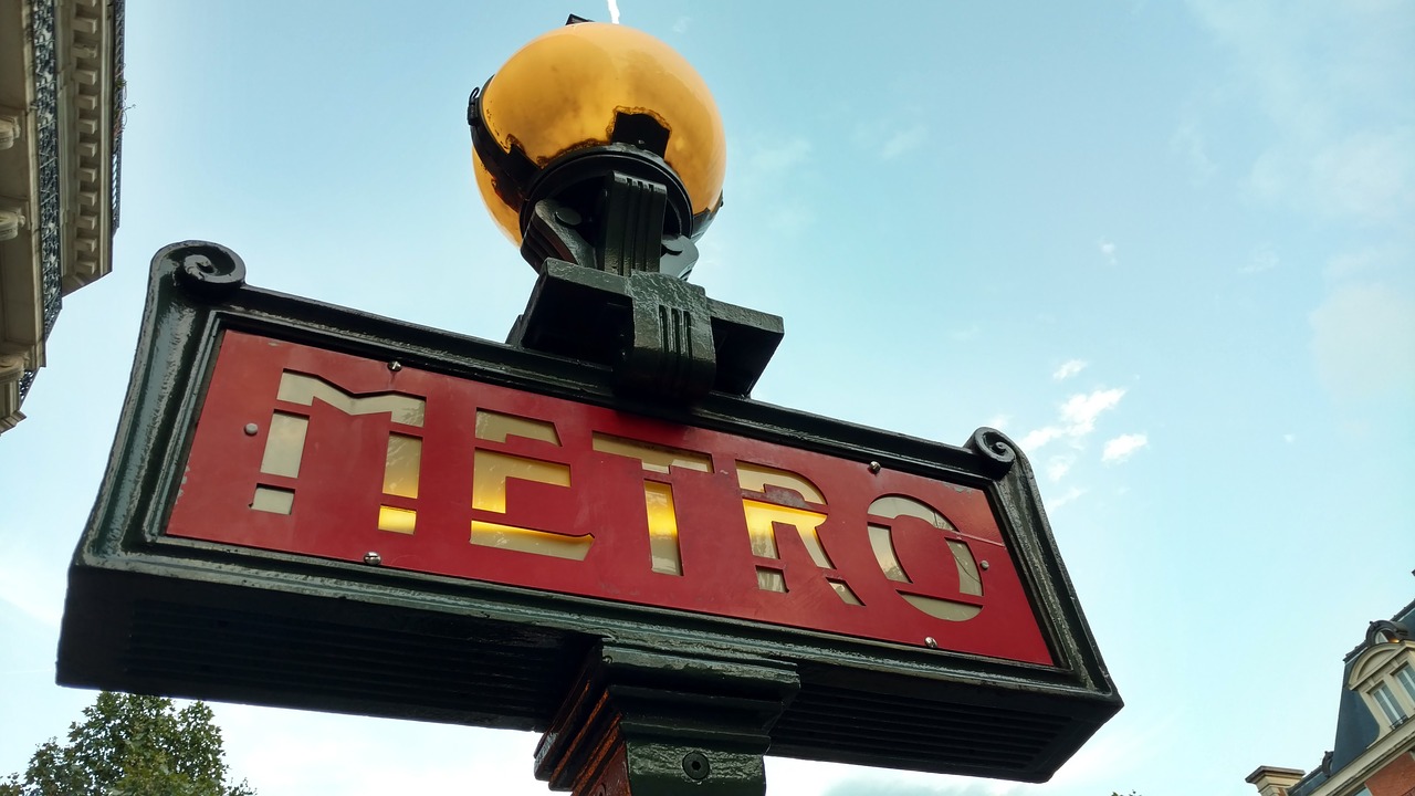 metro sign metro station paris metro free photo