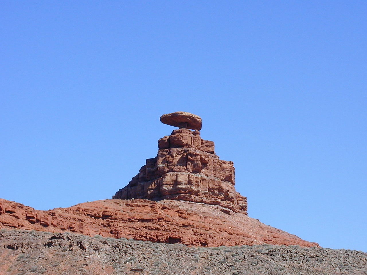 mexican hat rock monument valley utah free photo