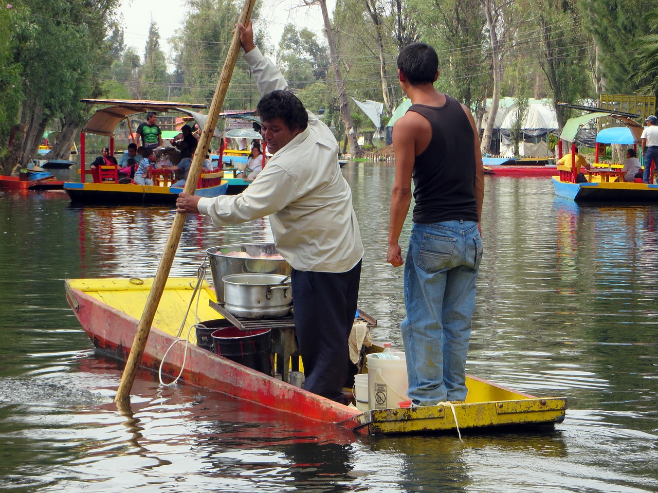 mexico xochimilco lanchas free photo