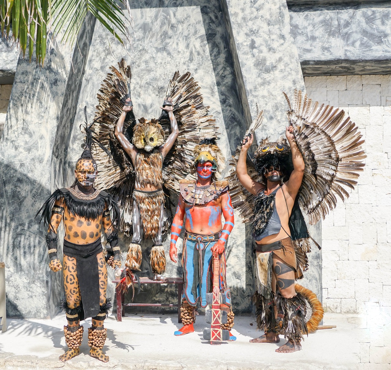 mexico warriors posing free photo