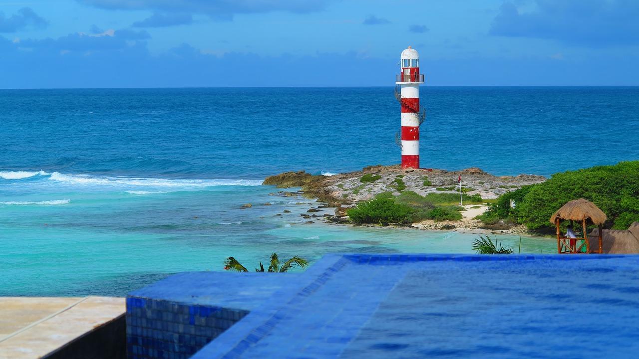 mexico lighthouse landscape free photo