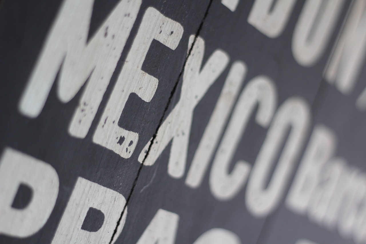 mexico words wood free photo