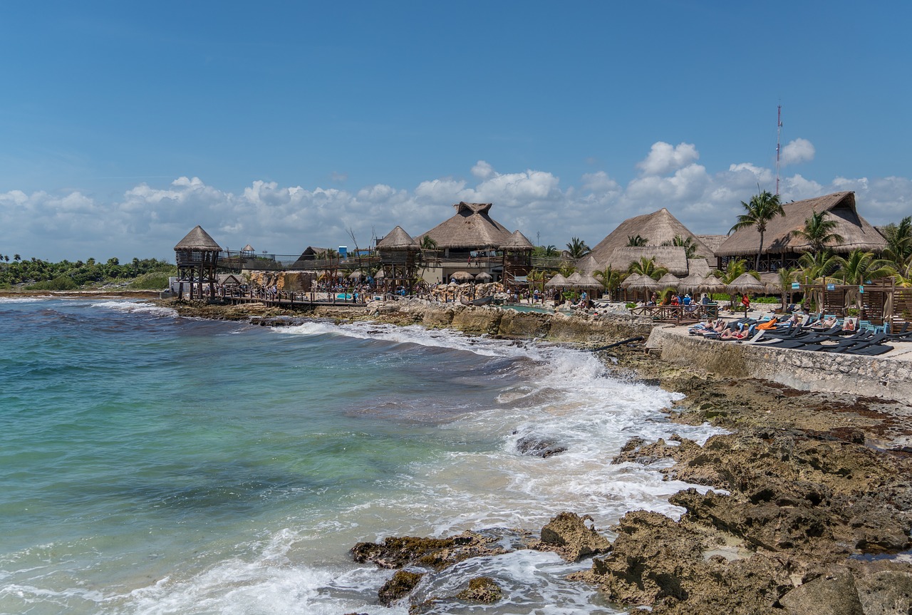 mexico costa maya rocky coast free photo