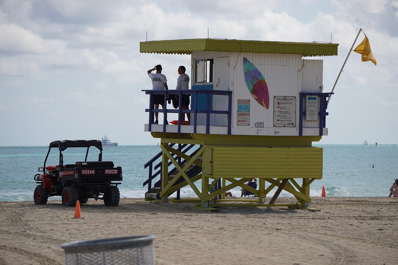 miami  lifeguard  beach free photo