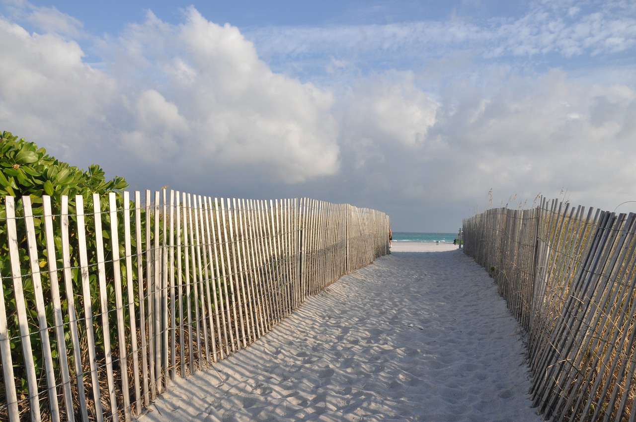 miami beach fence free photo