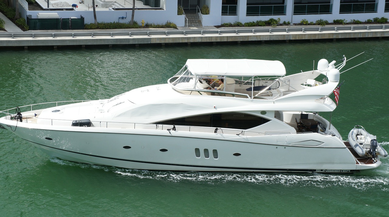 miami beach fast boat yacht free photo