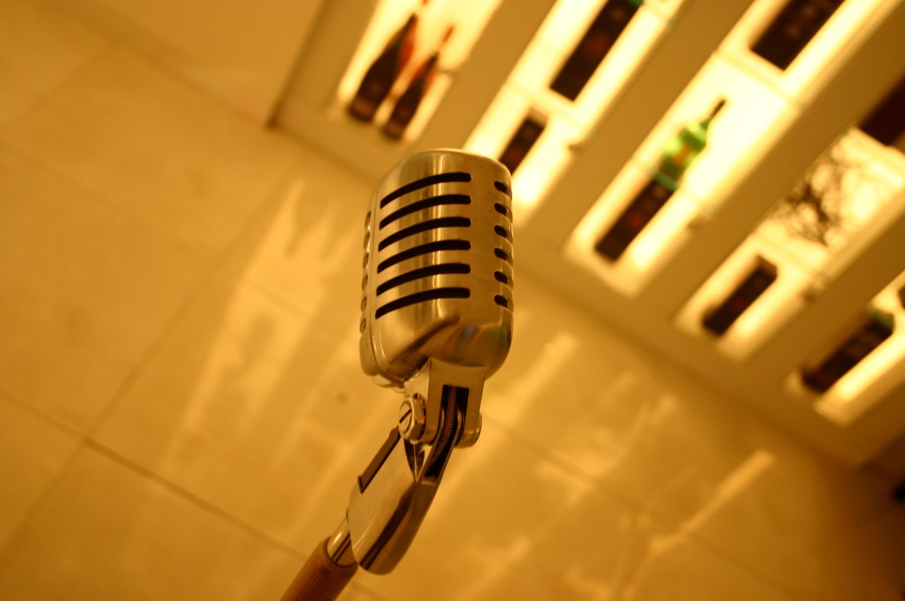 microphone mike yellow free photo