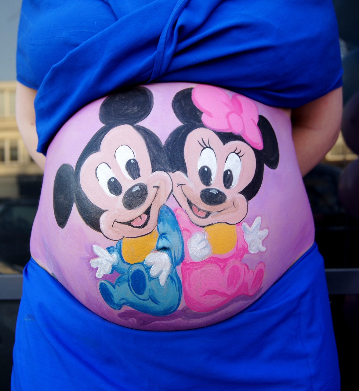 mickey mini belly painting free photo