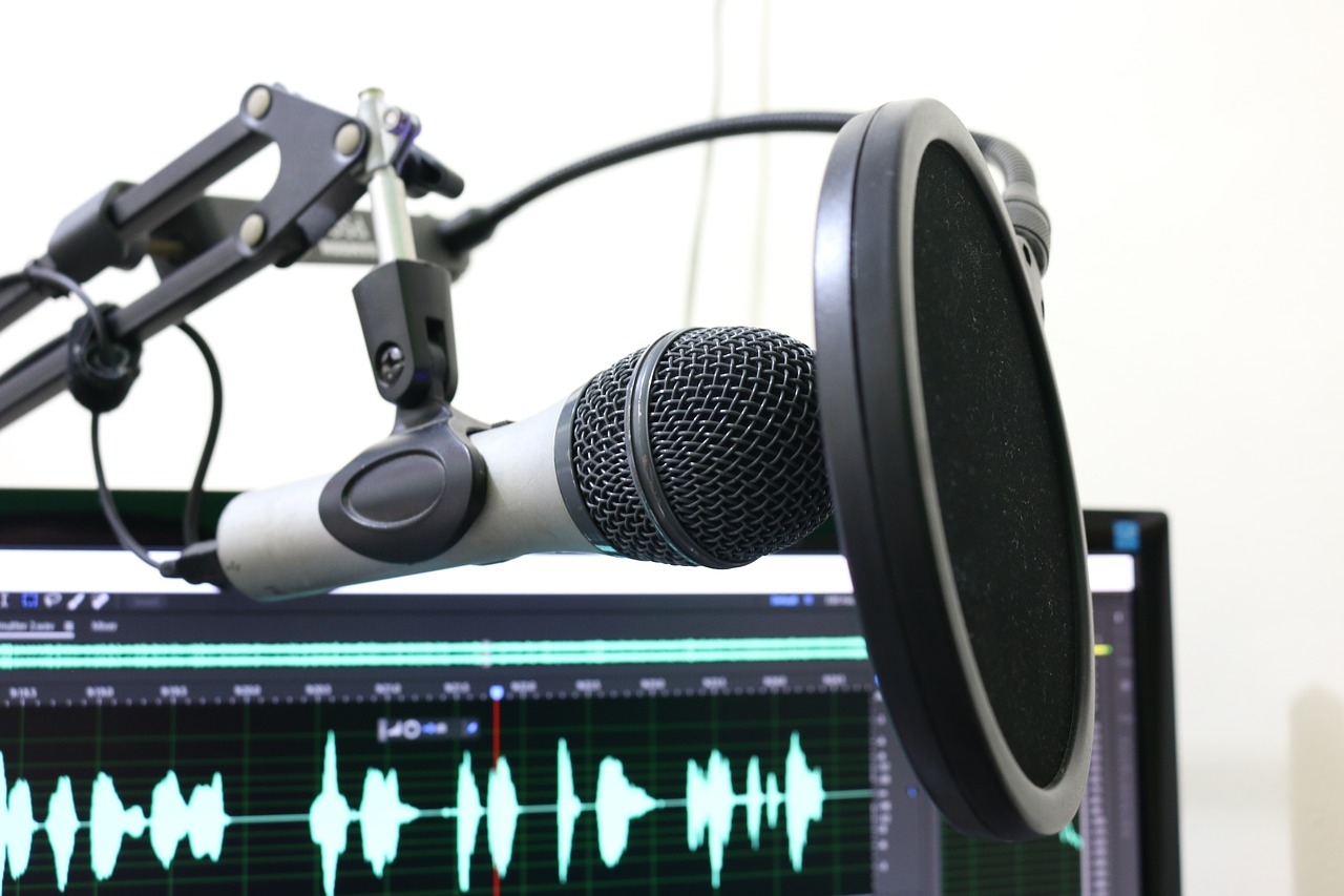 microphone podcast pop filter free photo