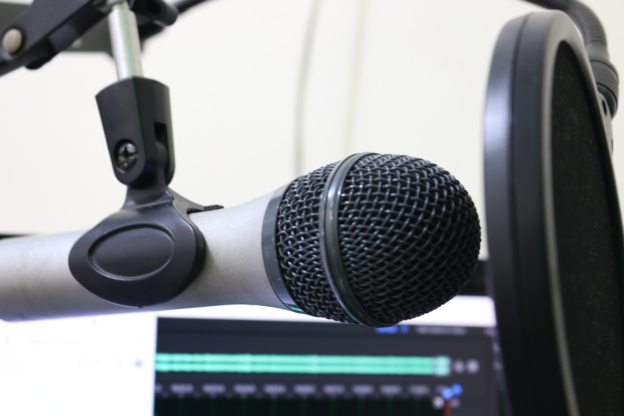 microphone podcast pop filter free photo