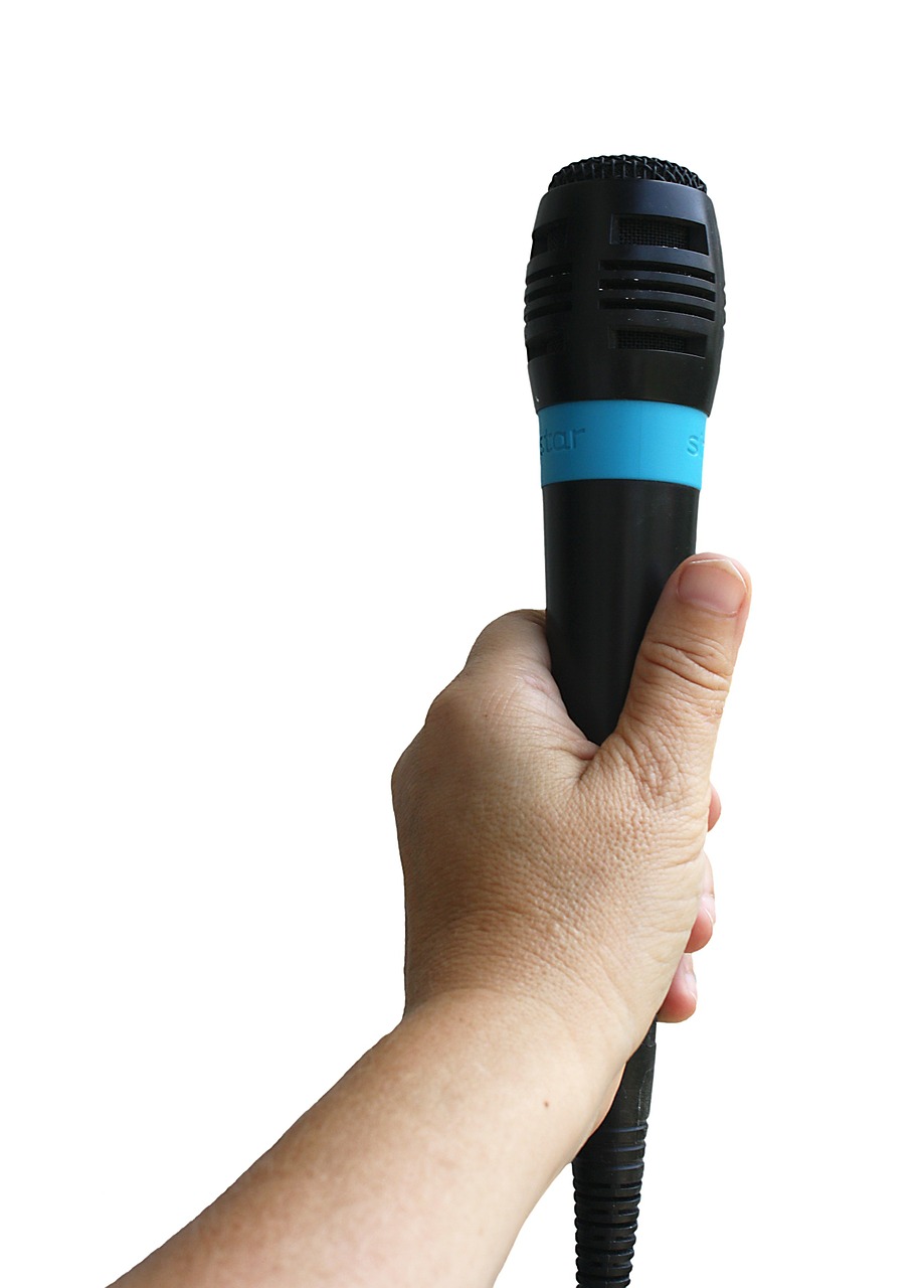 microphone hand karaoke free photo